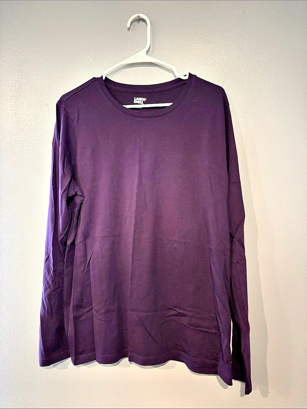 Lands' End Long Sleeve Tee in Purple Size Large Like New